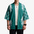 Hawaii Aloha Plumeria Lei Teal Palaka Kimono - Polynesian Pride