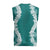 Hawaii Aloha Plumeria Lei Teal Palaka Christmas Knitted V-Neck Vest - Polynesian Pride