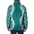 Hawaii Aloha Plumeria Lei Teal Palaka Padded Jacket - Polynesian Pride