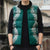 Hawaii Aloha Plumeria Lei Teal Palaka Sleeveless Puffer Jacket - Polynesian Pride