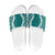 Hawaii Aloha Plumeria Lei Teal Palaka Slide Sandals - Polynesian Pride