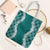 Hawaii Aloha Plumeria Lei Teal Palaka Tote Bag - Polynesian Pride