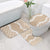 Hawaii Aloha Plumeria Lei Beige Palaka Bathroom Set - Polynesian Pride