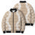 Hawaii Aloha Plumeria Lei Beige Palaka Bomber Puffer Jacket - Polynesian Pride