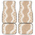 Hawaii Aloha Plumeria Lei Beige Palaka Car Mats - Polynesian Pride