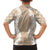 Hawaii Aloha Plumeria Lei Beige Palaka Family Matching Long Sleeve Bodycon Dress and Hawaiian Shirt - Polynesian Pride