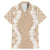 Hawaii Aloha Plumeria Lei Beige Palaka Family Matching Mermaid Dress and Hawaiian Shirt - Polynesian Pride