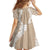 Hawaii Aloha Plumeria Lei Beige Palaka Family Matching Off The Shoulder Long Sleeve Dress and Hawaiian Shirt - Polynesian Pride