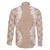 Hawaii Aloha Plumeria Lei Beige Palaka Family Matching Off The Shoulder Long Sleeve Dress and Hawaiian Shirt - Polynesian Pride