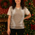 Hawaii Aloha Plumeria Lei Beige Palaka Christmas Knitted V-Neck Vest - Polynesian Pride