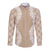 Hawaii Aloha Plumeria Lei Beige Palaka Long Sleeve Button Shirt - Polynesian Pride