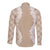 Hawaii Aloha Plumeria Lei Beige Palaka Long Sleeve Button Shirt - Polynesian Pride