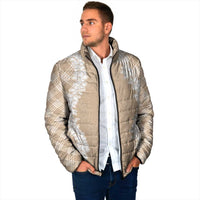 Hawaii Aloha Plumeria Lei Beige Palaka Padded Jacket LT7 - Polynesian Pride