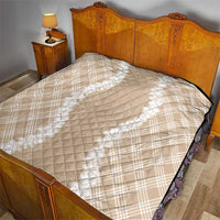 Hawaii Aloha Plumeria Lei Beige Palaka Quilt - Polynesian Pride