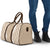 Hawaii Aloha Plumeria Lei Beige Palaka Travel Bag - Polynesian Pride
