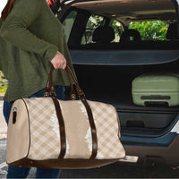 Hawaii Aloha Plumeria Lei Beige Palaka Travel Bag - Polynesian Pride