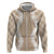 Hawaii Aloha Plumeria Lei Beige Palaka Zip Hoodie - Polynesian Pride