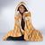 Hawaii Aloha Plumeria Lei Orange Palaka Hooded Blanket - Polynesian Pride