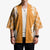 Hawaii Aloha Plumeria Lei Orange Palaka Kimono - Polynesian Pride