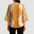 Hawaii Aloha Plumeria Lei Orange Palaka Kimono Sleeve Blouse - Polynesian Pride