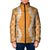 Hawaii Aloha Plumeria Lei Orange Palaka Padded Jacket - Polynesian Pride