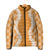 Hawaii Aloha Plumeria Lei Orange Palaka Padded Jacket - Polynesian Pride