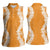 Hawaii Aloha Plumeria Lei Orange Palaka Women Sleeveless Polo Shirt - Polynesian Pride