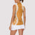 Hawaii Aloha Plumeria Lei Orange Palaka Women Sleeveless Polo Shirt - Polynesian Pride