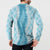 Hawaii Aloha Plumeria Lei Turquoise Palaka Button Sweatshirt - Polynesian Pride