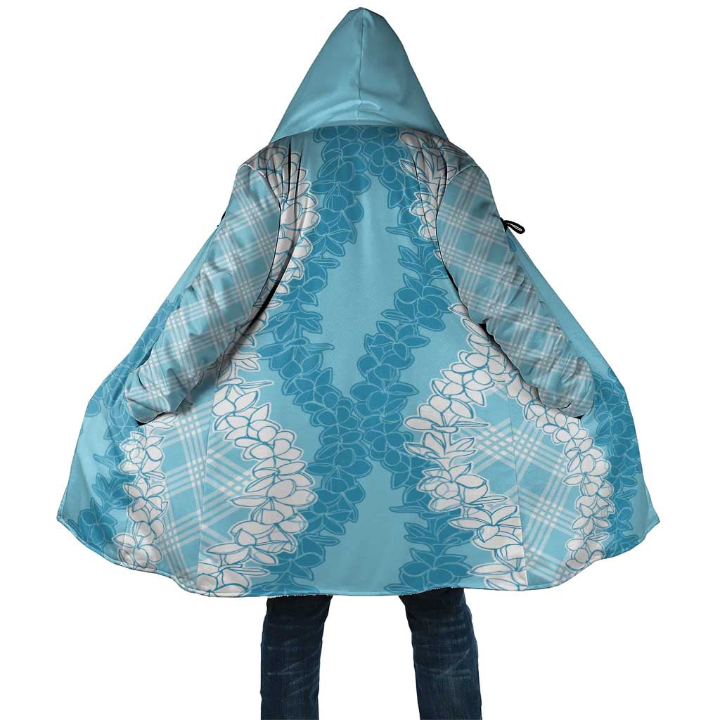 Hawaii Aloha Plumeria Lei Turquoise Palaka Cloak - Polynesian Pride
