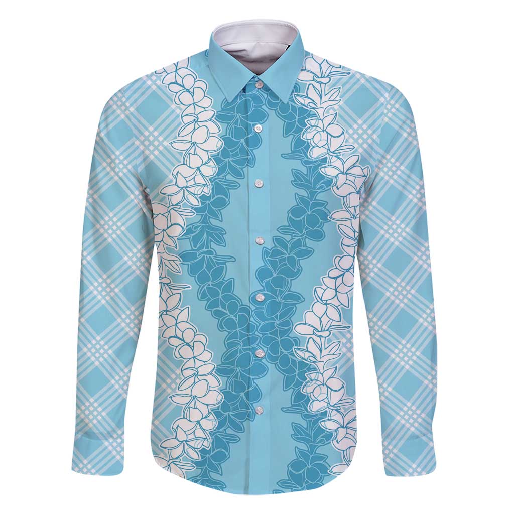 Hawaii Aloha Plumeria Lei Turquoise Palaka Family Matching Mermaid Dress and Hawaiian Shirt - Polynesian Pride