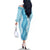 Hawaii Aloha Plumeria Lei Turquoise Palaka Family Matching Off The Shoulder Long Sleeve Dress and Hawaiian Shirt - Polynesian Pride
