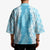 Hawaii Aloha Plumeria Lei Turquoise Palaka Kimono - Polynesian Pride