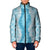 Hawaii Aloha Plumeria Lei Turquoise Palaka Padded Jacket - Polynesian Pride