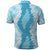 Hawaii Aloha Plumeria Lei Turquoise Palaka Polo Shirt - Polynesian Pride