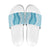 Hawaii Aloha Plumeria Lei Turquoise Palaka Slide Sandals - Polynesian Pride