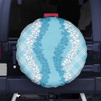 Hawaii Aloha Plumeria Lei Turquoise Palaka Spare Tire Cover - Polynesian Pride