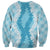 Hawaii Aloha Plumeria Lei Turquoise Palaka Sweatshirt - Polynesian Pride