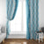 Hawaii Aloha Plumeria Lei Turquoise Palaka Window Curtain - Polynesian Pride