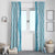Hawaii Aloha Plumeria Lei Turquoise Palaka Window Curtain - Polynesian Pride