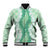 Hawaii Aloha Plumeria Lei Mint Palaka Baseball Jacket - Polynesian Pride