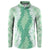Hawaii Aloha Plumeria Lei Mint Palaka Button Sweatshirt - Polynesian Pride