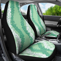 Hawaii Aloha Plumeria Lei Mint Palaka Car Seat Cover - Polynesian Pride