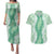 Hawaii Aloha Plumeria Lei Mint Palaka Couples Matching Puletasi and Hawaiian Shirt - Polynesian Pride