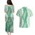Hawaii Aloha Plumeria Lei Mint Palaka Couples Matching Puletasi and Hawaiian Shirt - Polynesian Pride