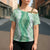 Hawaii Aloha Plumeria Lei Mint Palaka Cross Shoulder Shirt - Polynesian Pride