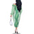 Hawaii Aloha Plumeria Lei Mint Palaka Family Matching Off The Shoulder Long Sleeve Dress and Hawaiian Shirt - Polynesian Pride