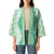 Hawaii Aloha Plumeria Lei Mint Palaka Kimono - Polynesian Pride