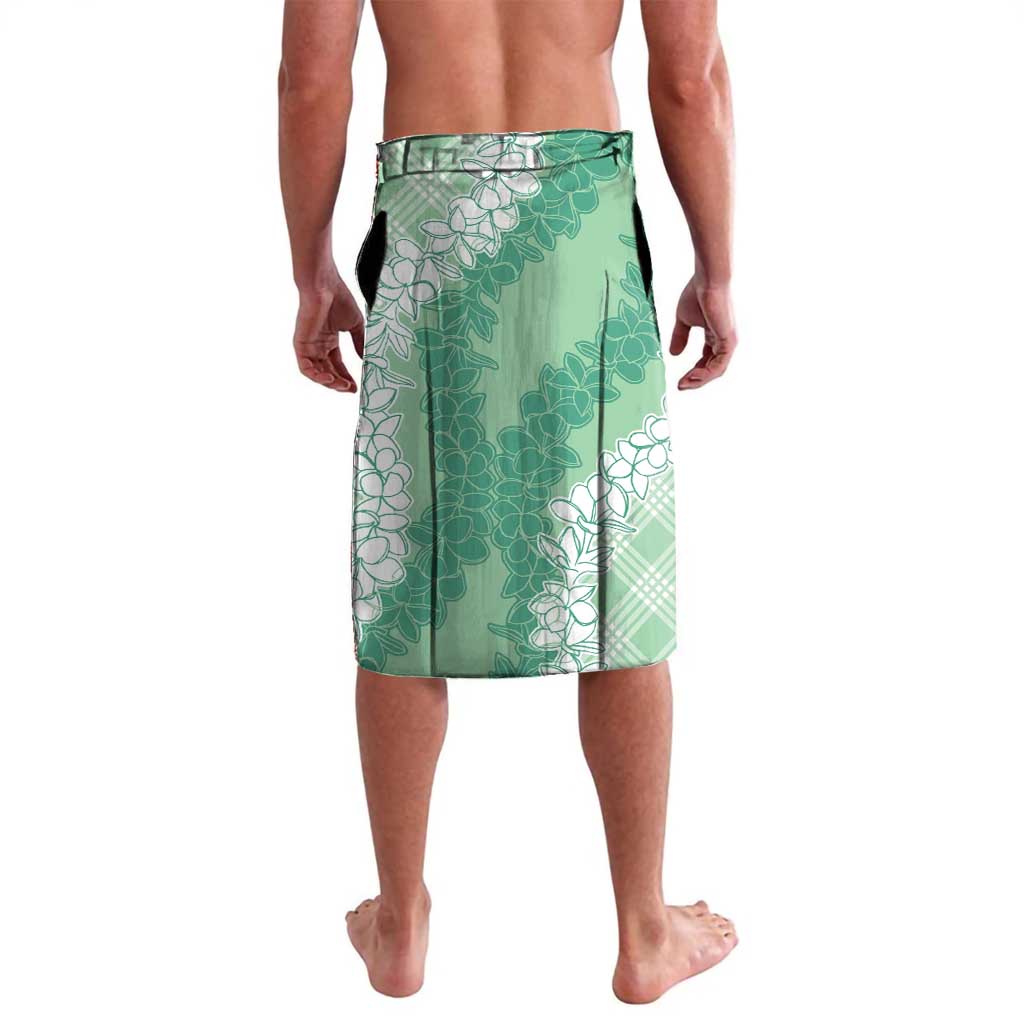 Hawaii Aloha Plumeria Lei Mint Palaka Lavalava - Polynesian Pride