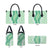 Hawaii Aloha Plumeria Lei Mint Palaka Leather Bag - Polynesian Pride